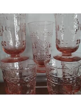 7 Lot Studio Nova ADIRONDACK PINK Iced Tea Glass Studio Nova